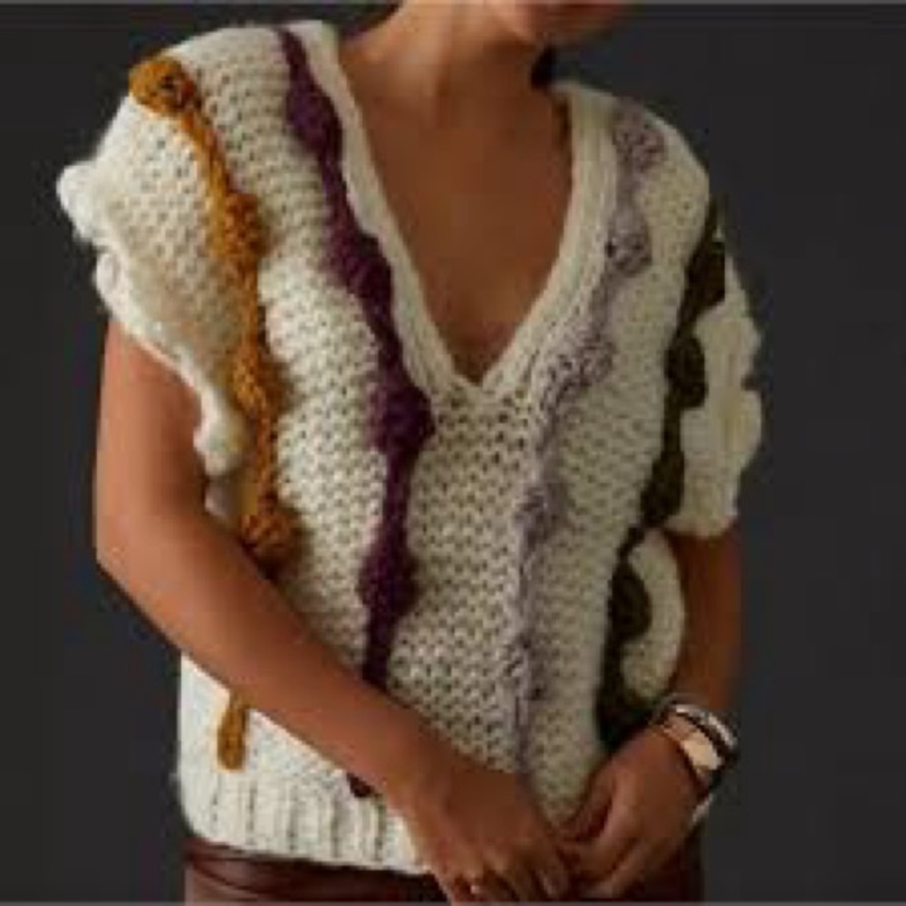 Anthropologie | Bauble Sweater Vest